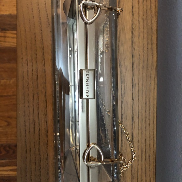 Vintage Silver Liquid Glitter Acrylic Crossbody Bag - Picture 4 of 5